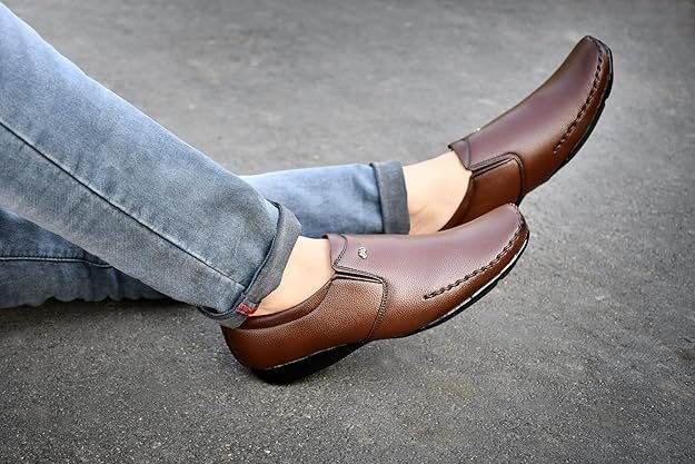 GUALO Men Stylish Slip on Formal Shoes Brown 5 GUALO Men Stylish Slip on Formal Shoes Brown