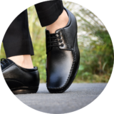 Elegant formal shoes for men - durable synthetic material with a modern touch