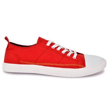 trendy red sneakers for men available at FocusOnStyle.in – stylish, comfortable, and perfect for casual wear.